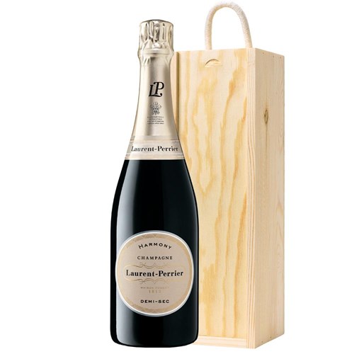 Laurent Perrier Demi-Sec NV 75cl In Pine Wooden Gift Box